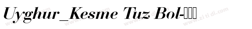 Uyghur_Kesme Tuz Bol字体转换